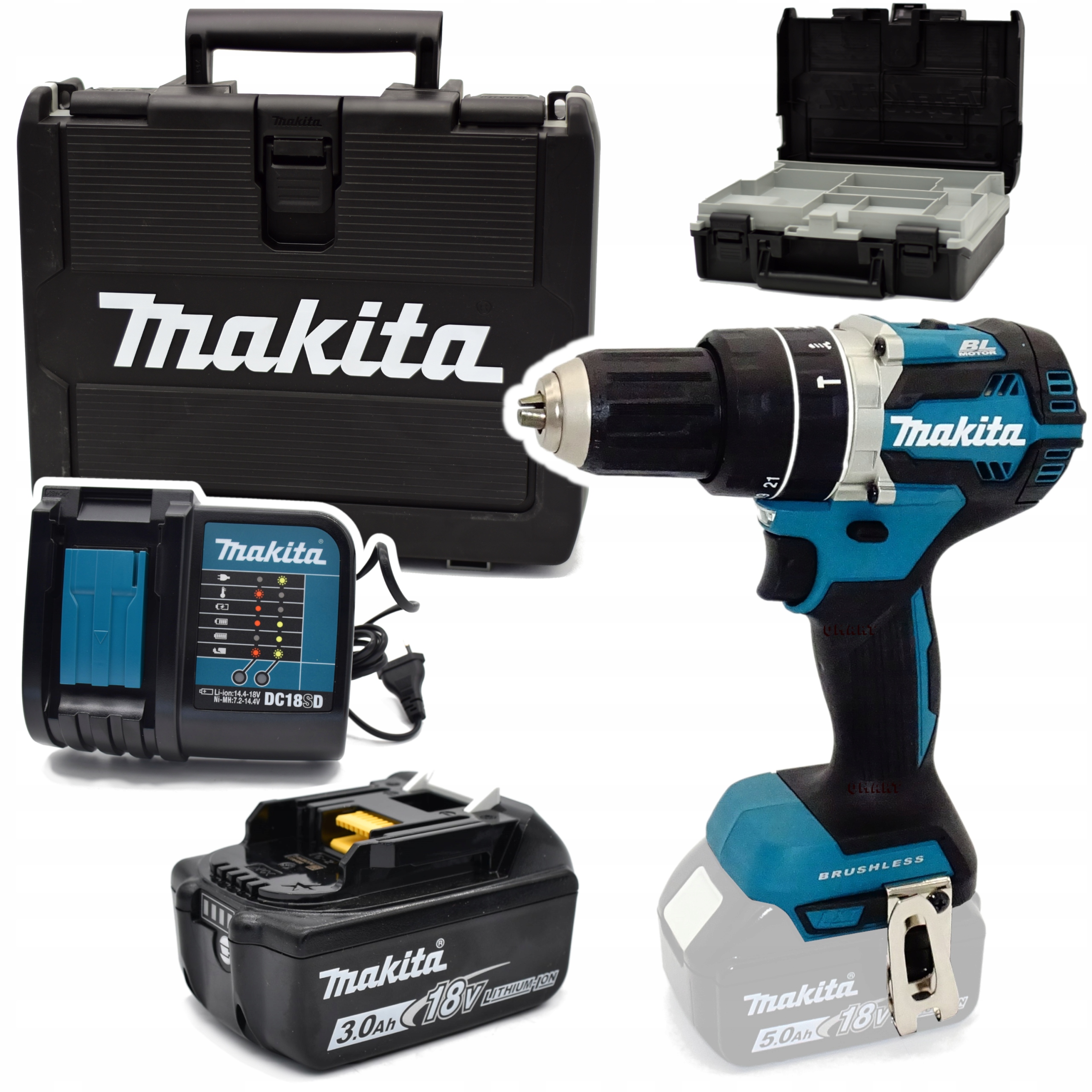 Makita DHP484SF1J 18V Ltx Wiertarko Wkrętarka Udarowa Brushless 54nm Zestaw