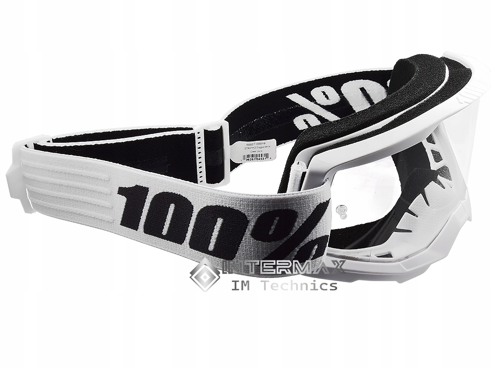 GOGLE ENDURO CROSS OF-ROAD 100% PROCENT STRATA 2 EVEREST CLEAR LENS BIAŁE Model STRATA 2