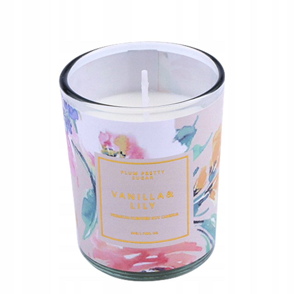 ZAPACHOWA W SZKLE Wanilia jaśmin wosk sojowy