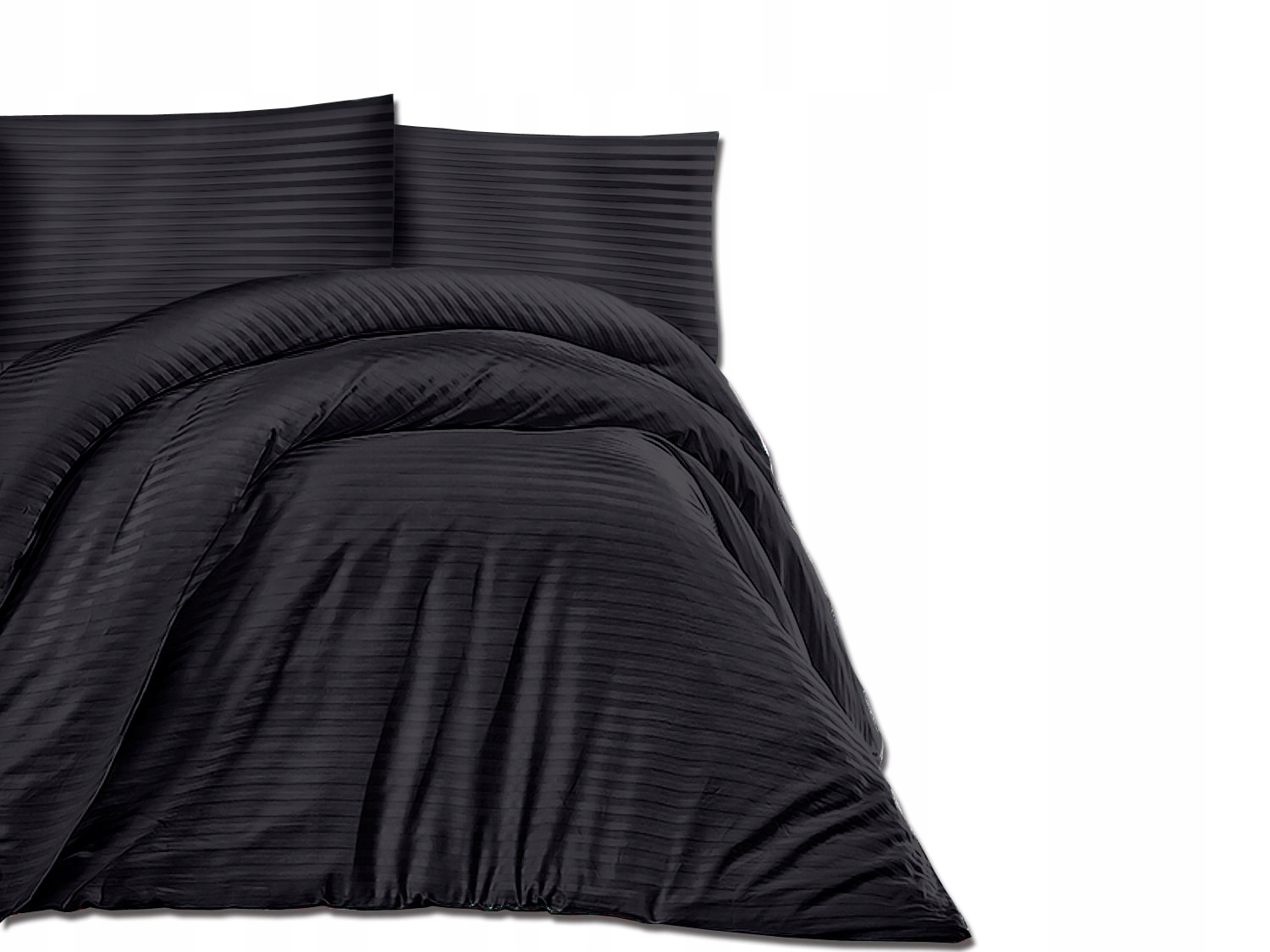 

Pościel satynowa satyna Paski 200x220 czarna