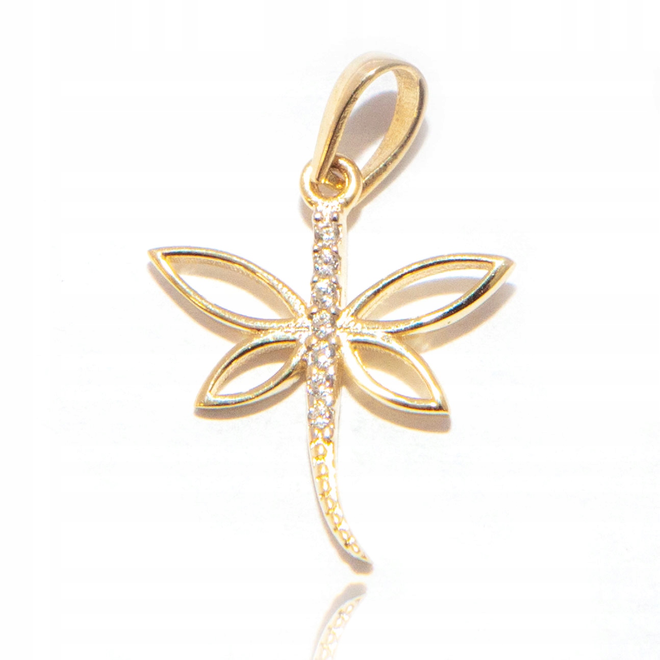 Zlatý přívěsek vážka se zirkony zlato 585 hmyz zirkon