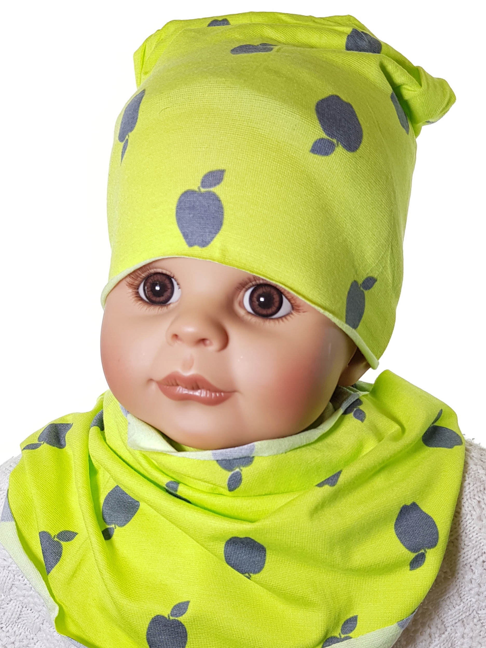 

Kpl Dresówka Czapka Beanie + Komin 6M-10LAT 25WZÓR