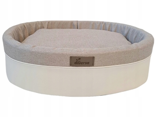 Levně Pelíšek Pohovka Potah Pro Psa Eko Kůže Emily 3 Krémová