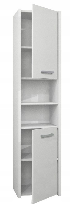 SZAFKA ŁAZIENKOWA BIAŁA 2D SŁUPEK 40CM REGAŁ POŁYSK Stan opakowania oryginalne