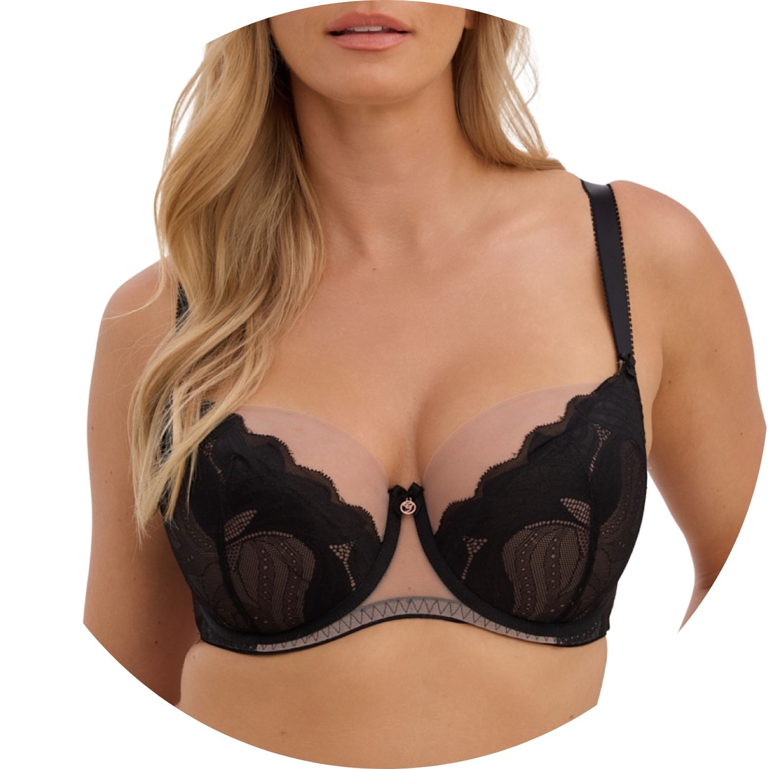 Polovyztužená podprsenka Semi Soft Gaia 1345 Violetta černá 75E