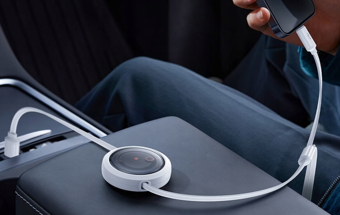 Kabel BASEUS Free2Draw USB-A-microUSB/Lightning/USB-C 1.1m (biały) Kolor srebrny