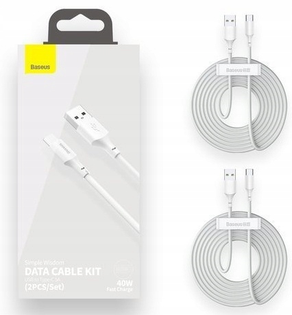 Кабель Baseus USB-USB Type C 1,5 м белый