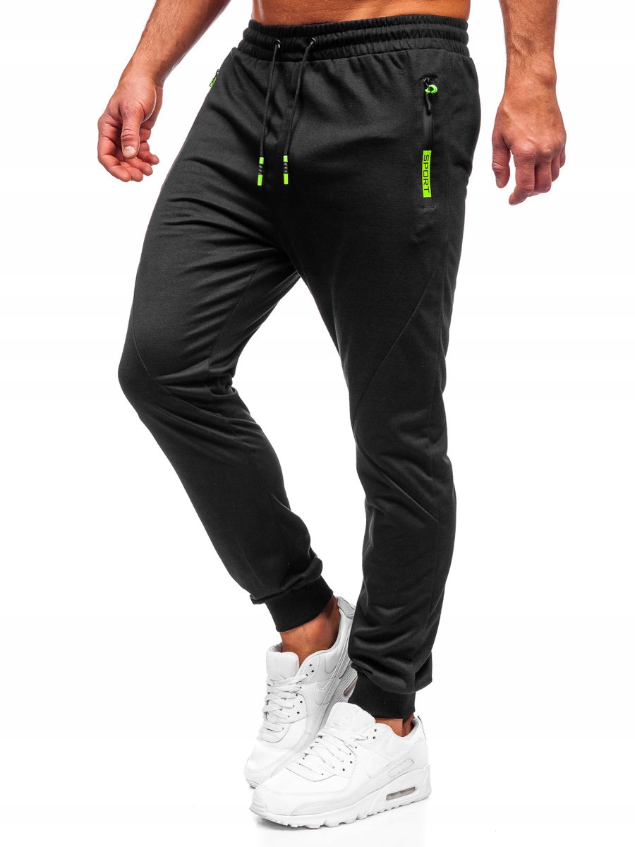 

Spodnie Dresowe Męskie Czarne K10350 DENLEY_2XL