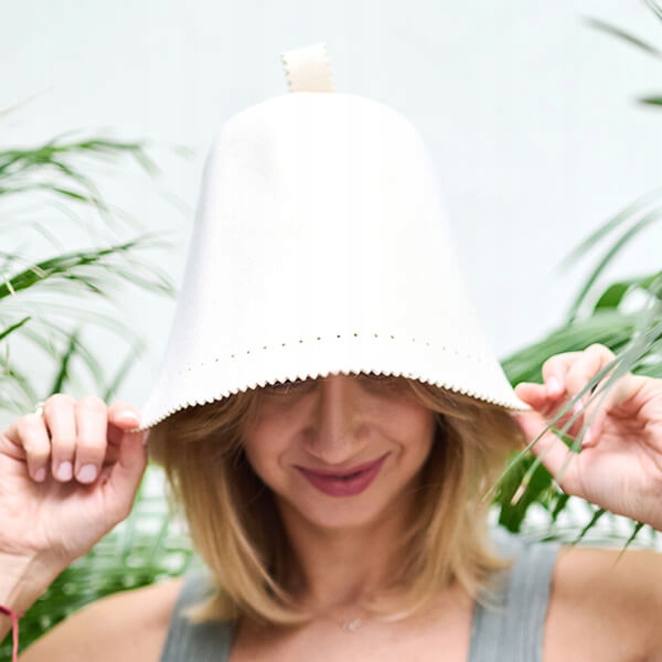 Czapka na saunę z naturalnej wełny Merino Yeye Made in Nature