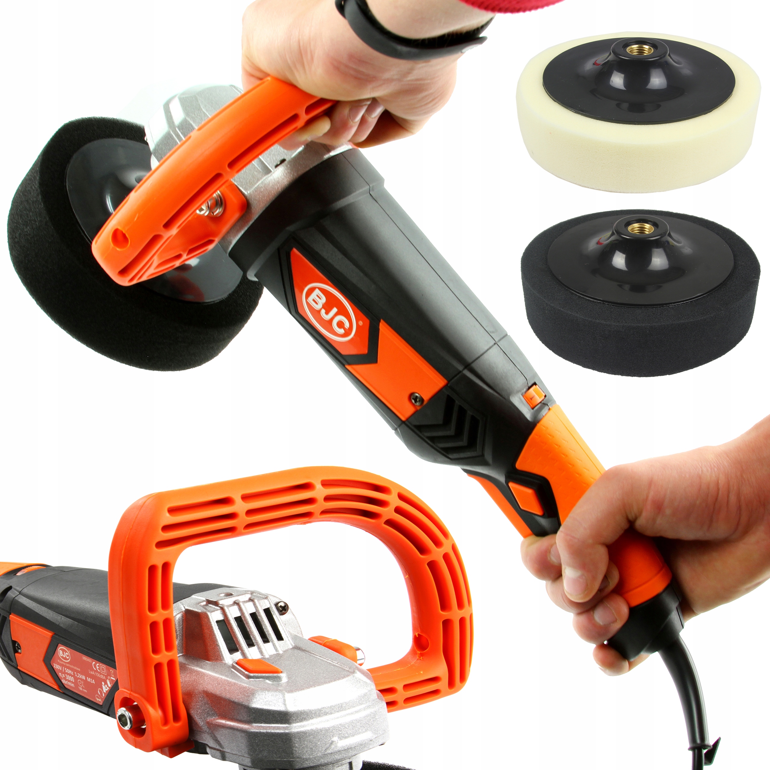 POLERKA SAMOCHODOWA SZLIFIERKA Z REGULACJĄ OBROTÓW + ZESTAW GĄBEK Kod producenta M80493