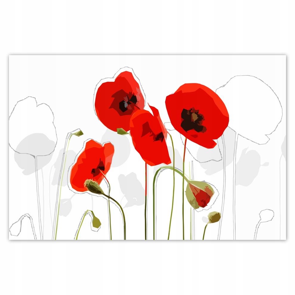 

Plakat 93x62 Czerwone maki Kwiat