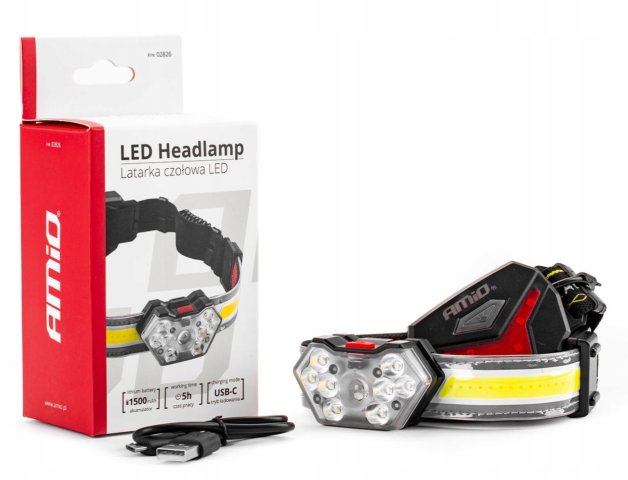 LH04 / ПОТУЖНИЙ НАЛОБНИЙ ЛІХТАР COB ПЕРЕЗАРЯДЖАЄТЬСЯ USB