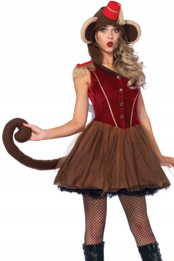 Kostým Wind Up Monkey Leg Avenue – opička, hnědý kostým, velikost M