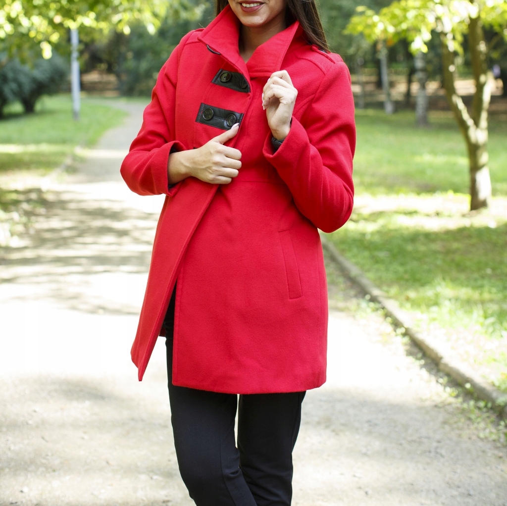 Novinka Kabátek těhotenský červený S