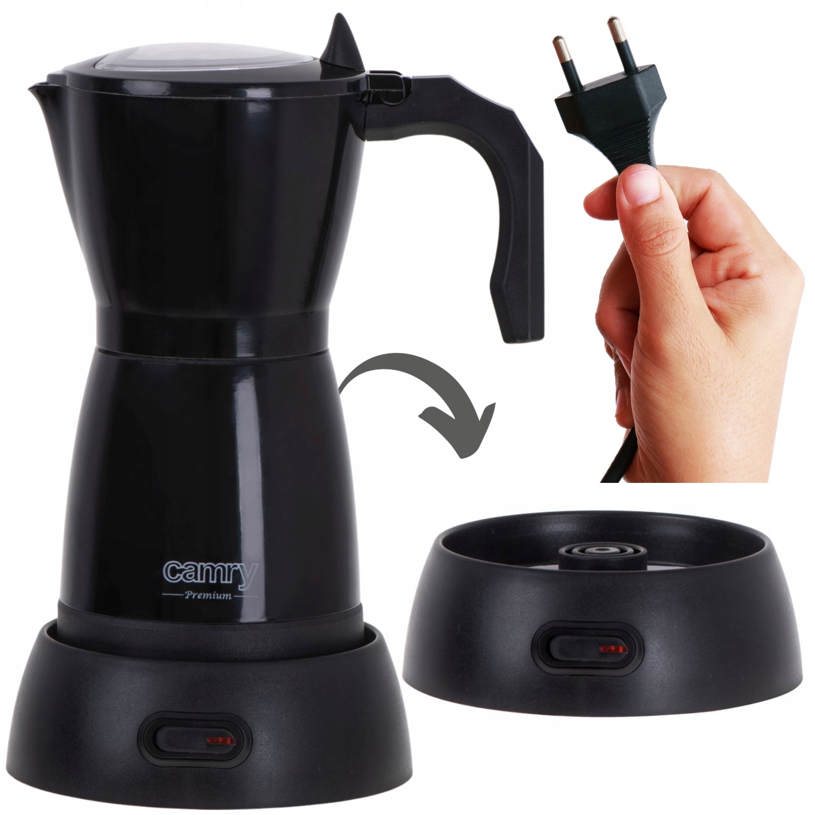 KAWIARKA ELEKTRYCZNA 300ml 6 FILIŻANEK ZAPARZACZ KAWY ESPRESSONA ZAWOŁANIE! EAN (GTIN) 5903887809115