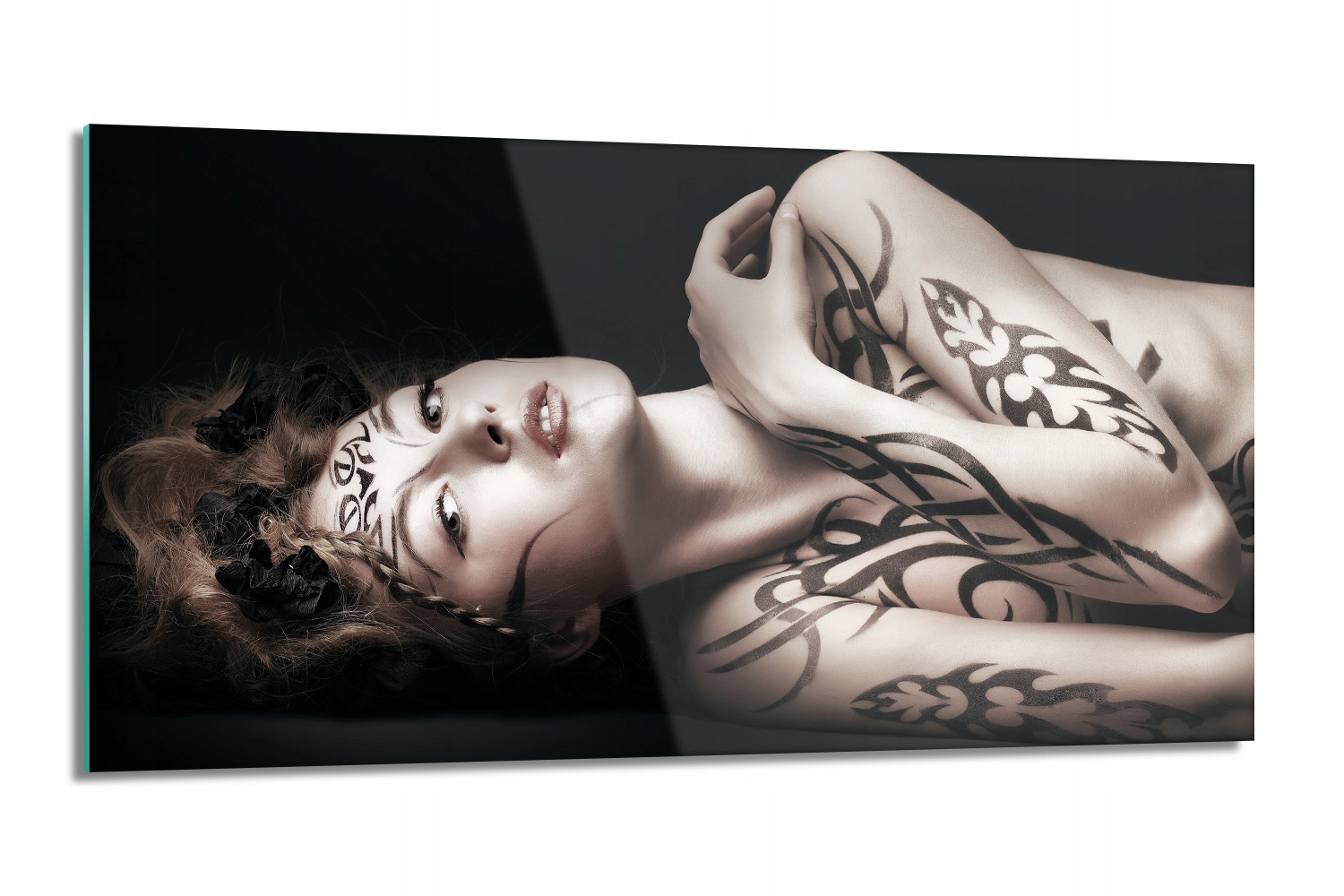 panel do kuchyně ze skla Žena tetování 100x50