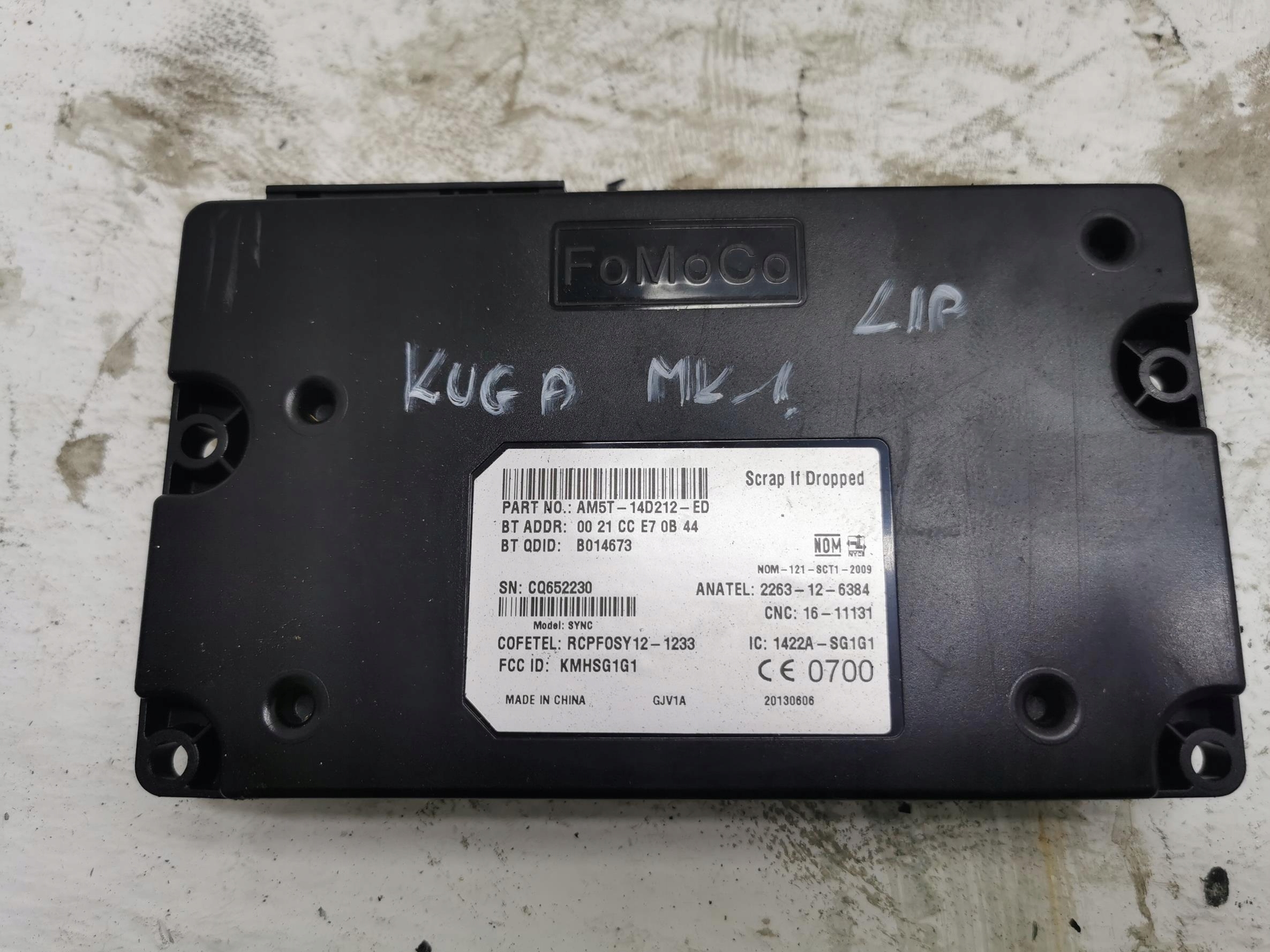 module BLUETOOTH FORD KUGA MK2 AM5T-14D212-ED 13-19