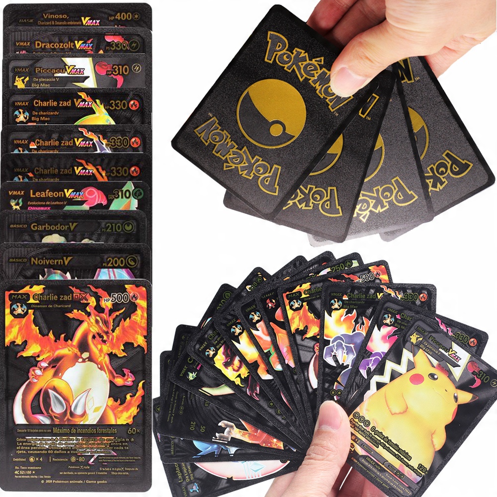 

Kolekcjonerskie Pokemon Folia Czarny Karty 55 Szt