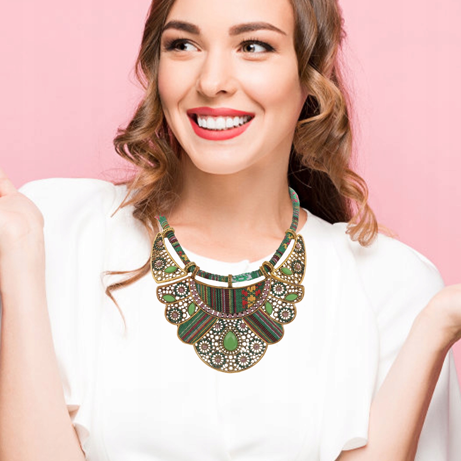 STARY MODNY NASZYJNIK OSOBOWOŚĆ Długość całkowita 20 cm