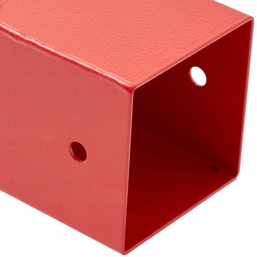 Łącznik ścienny kwadratowy 90 mm czerwony Kod producenta LSK90_02