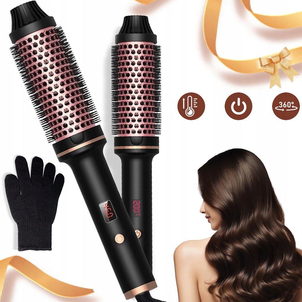 38 MM Termická Kartáčová Kulatá Žehlička Na Vlasy Na Vlasy Kulmofén Pro Styling