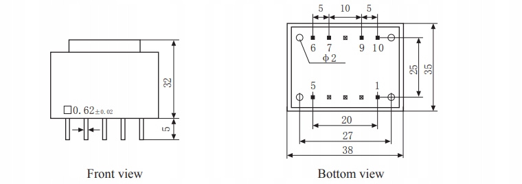 PE3515-M-3.5VA-110V/9V Transformator PCB EAN (GTIN) 7730356044870