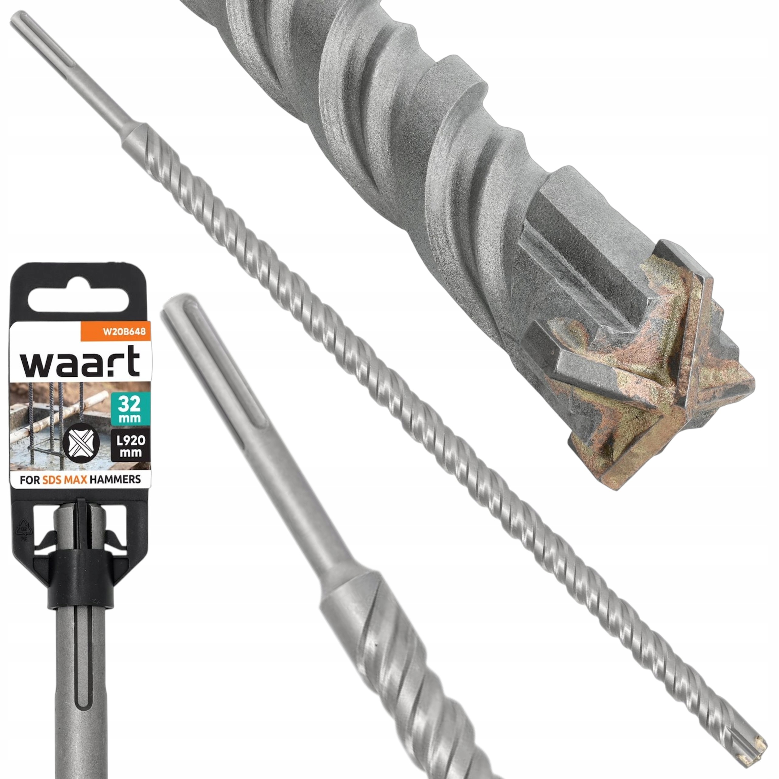 Wiertło Sds Max 32x920mm Do Betonu Muru Cegły Widia Do Młota Udarowe Quatro