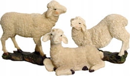 

3 piękne owce- do 12,8cm wys. do fig. 25-30cm