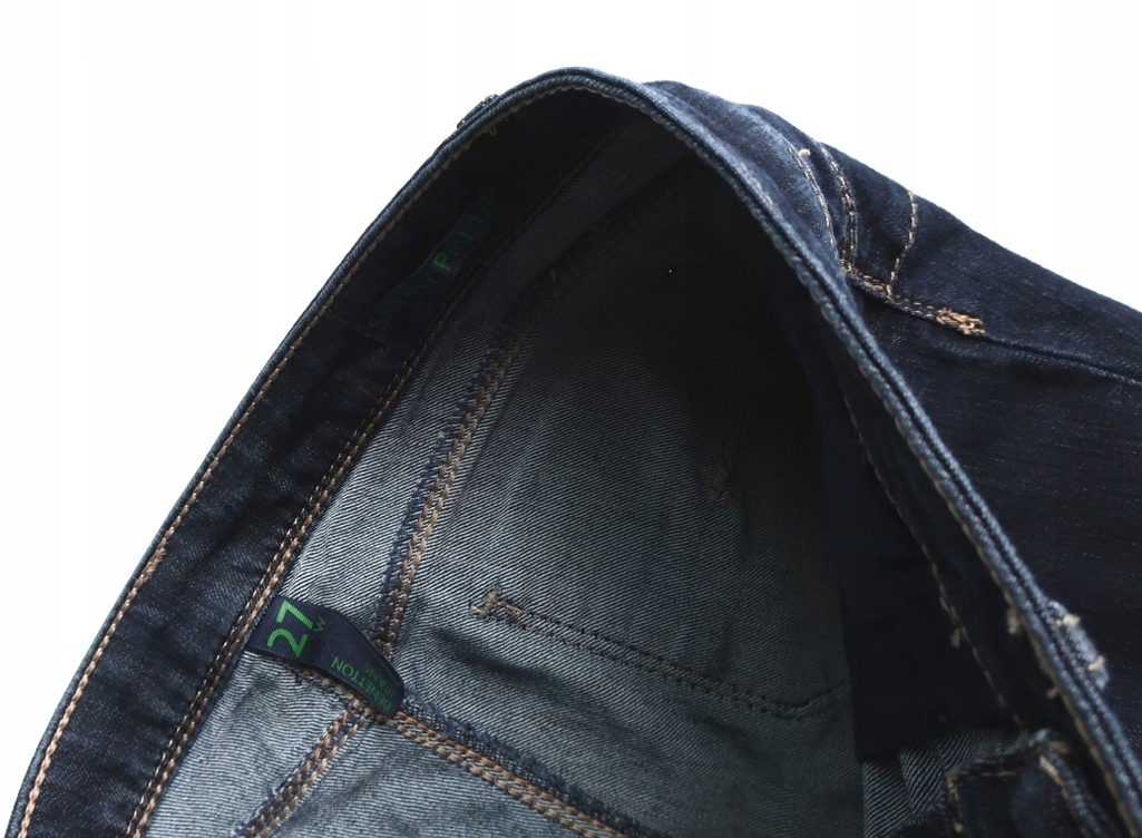 BENETTON 27 JEANSOWE RURKI SKINNY PIN UP GRANATOWE Rozmiar 27