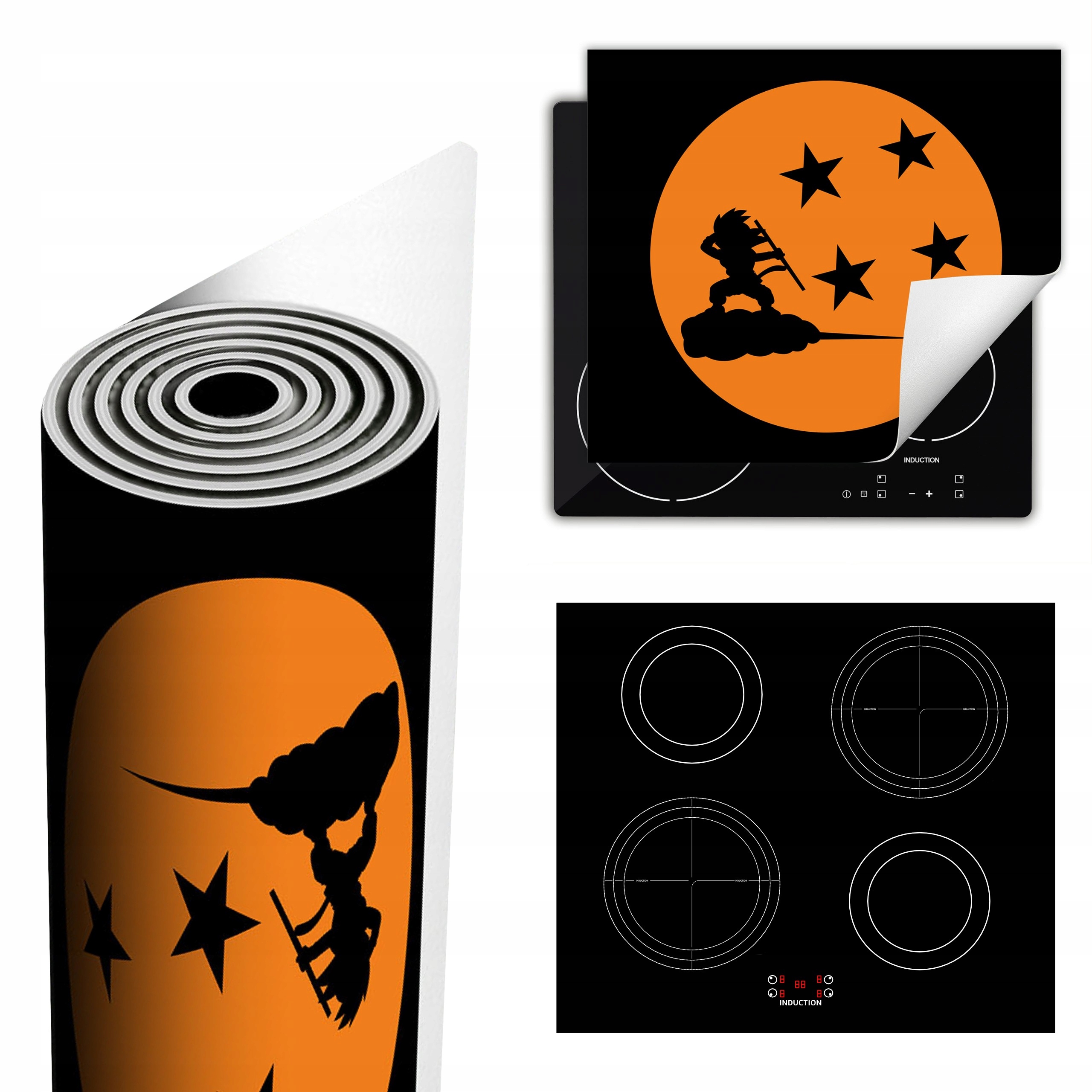 Ochranná Podložka Na Sporák Má Více Místa 60x52 černá Dračí koule