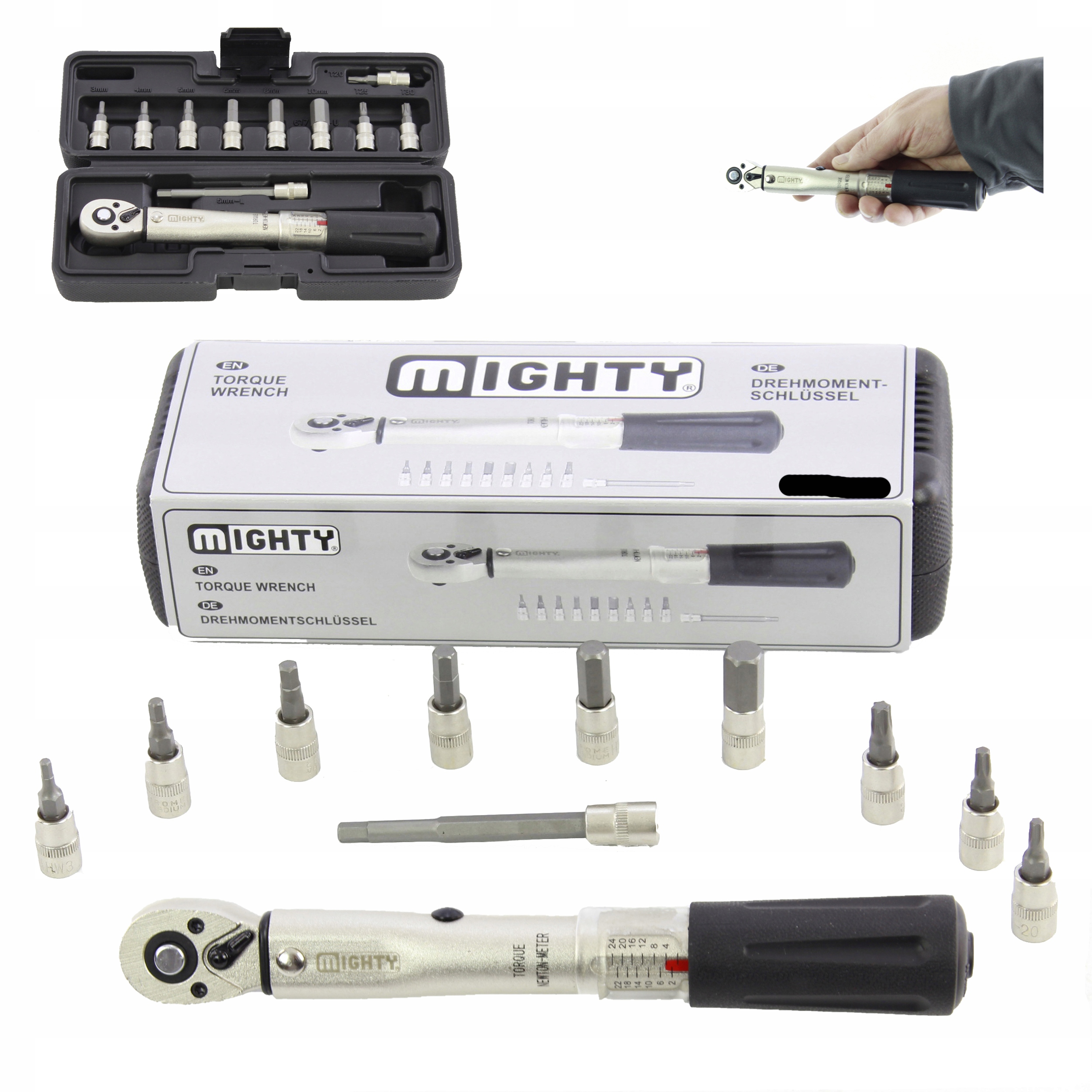 Klucz Dynamometryczny Mighty z regulacją 2-24Nm!