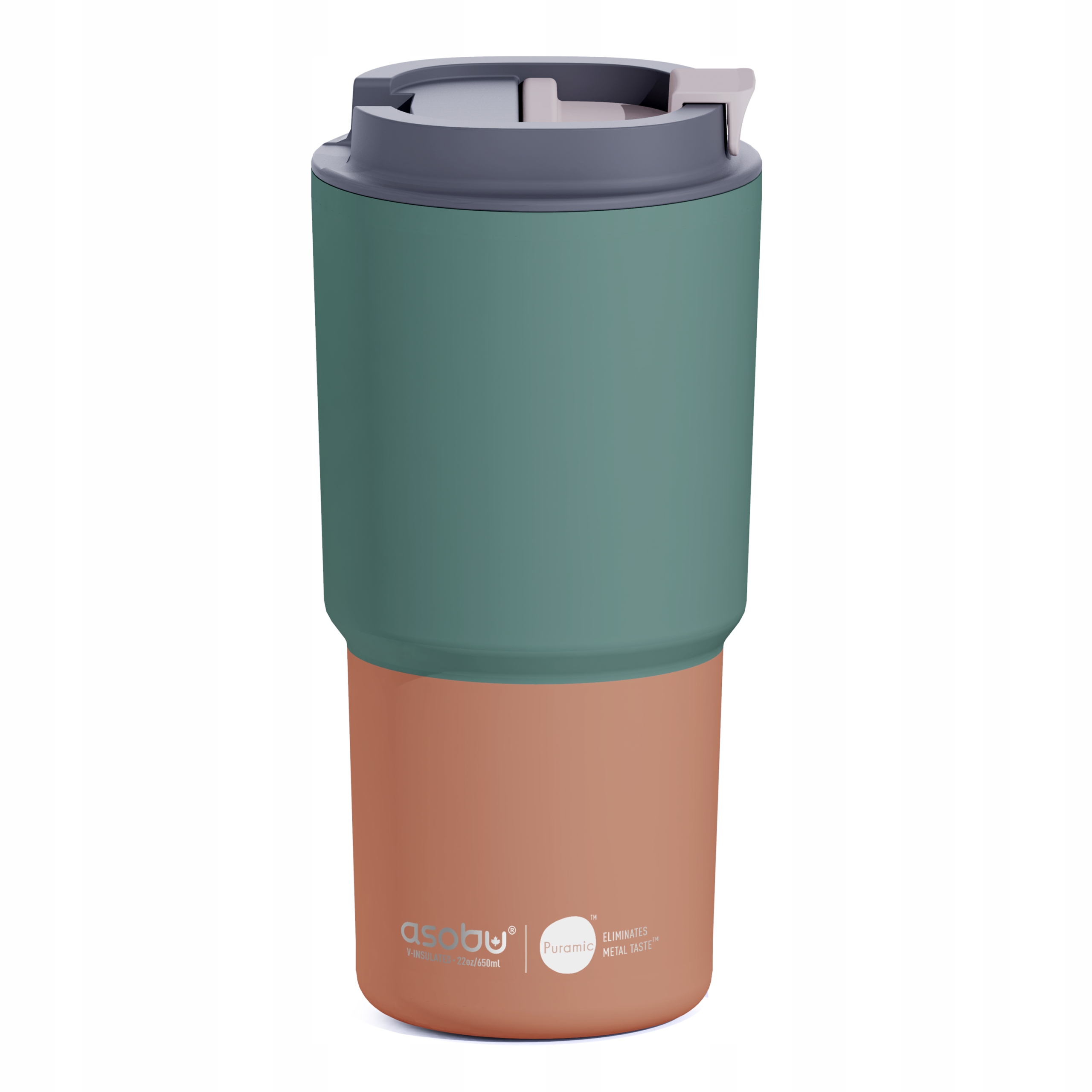 Asobu Pick Me Up termohrnek 650 ml Pastel Green Keramický Interiér