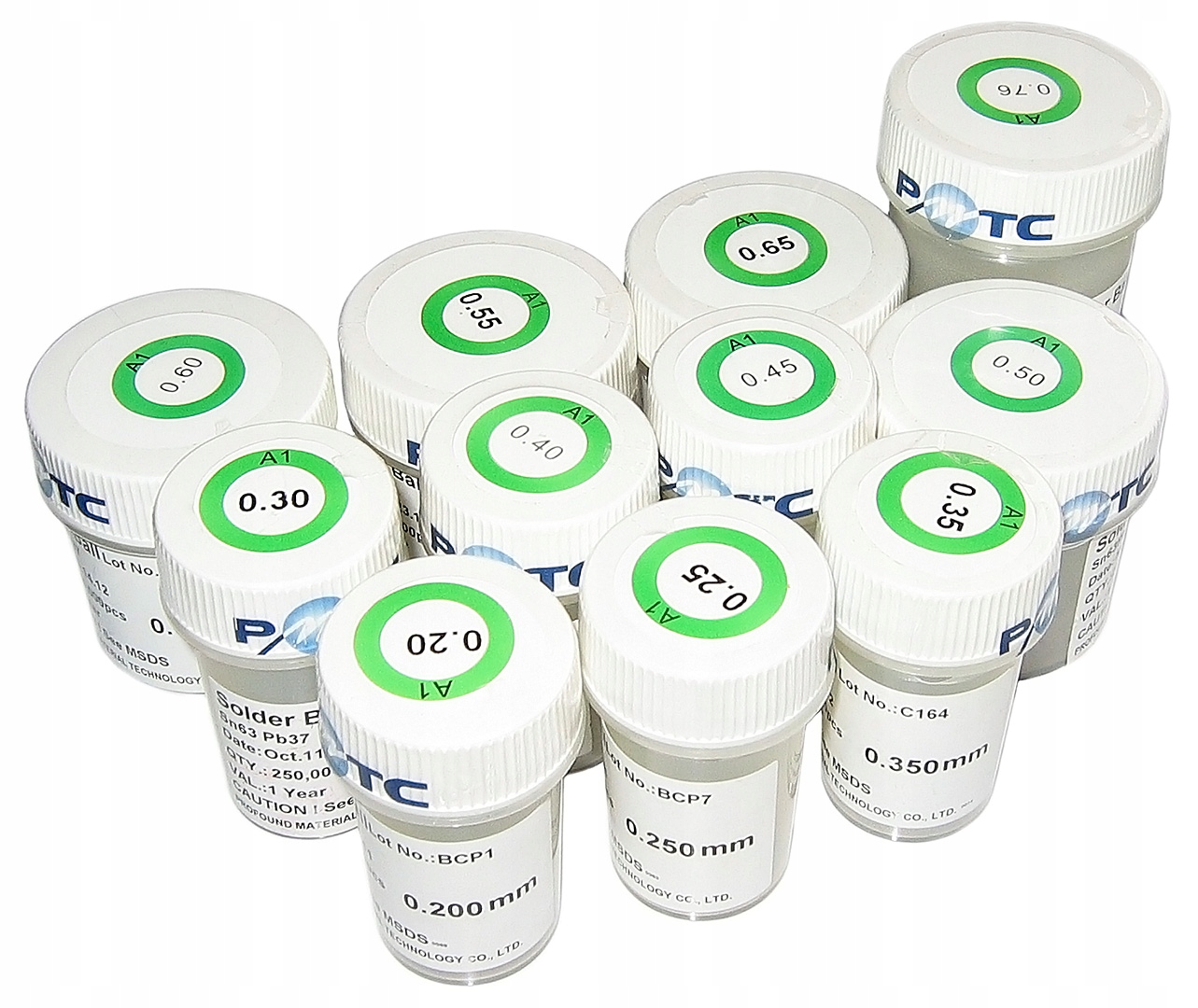 Kuličky Bga Olověné Pmtc 0,50 mm 250 tisíc Reballing Hq