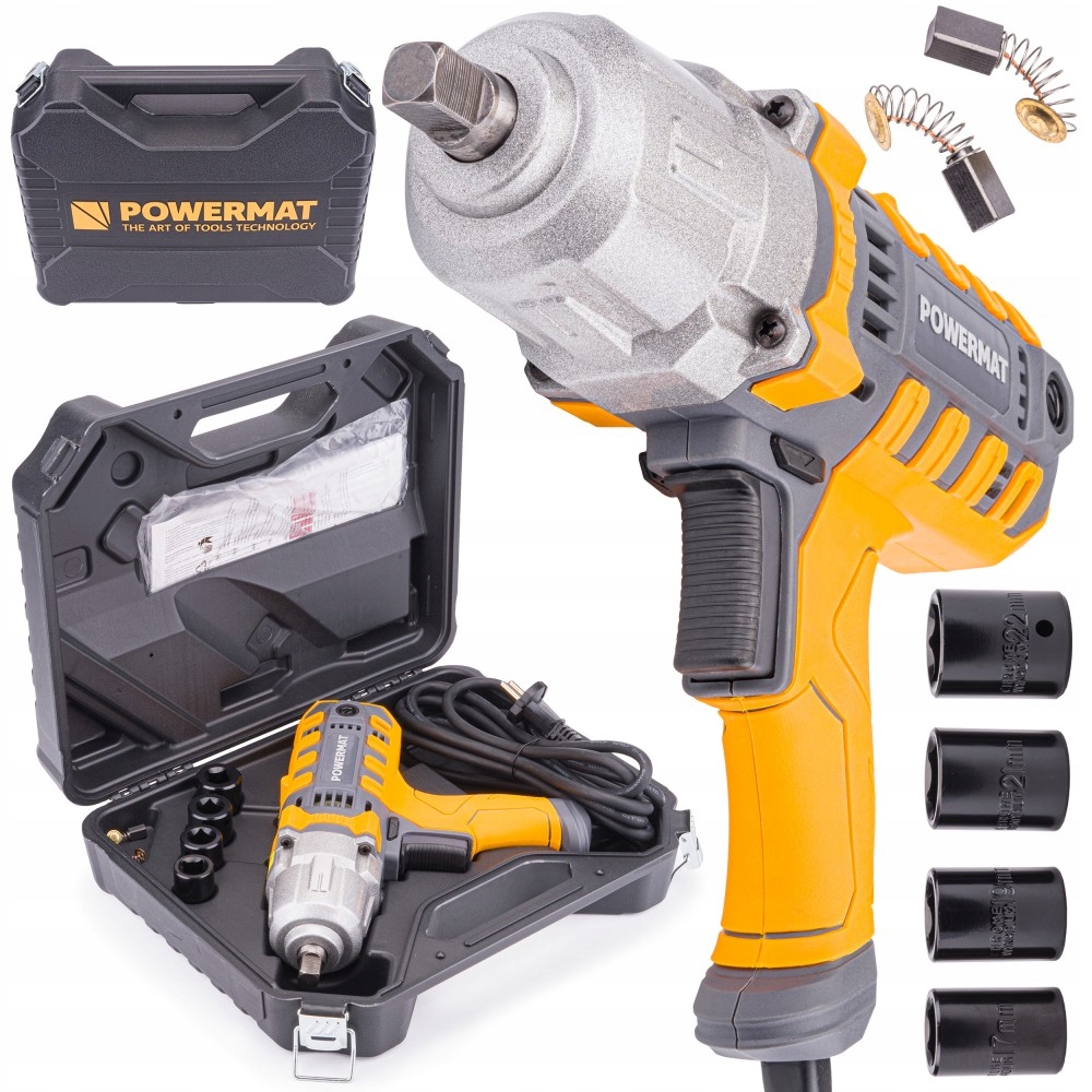 ELEKTRYCZNY KLUCZ UDAROWY 2100W 1/2 800Nm 4 NASADKI + WALIZKA TRANSPORTOWA Kod producenta PM0836