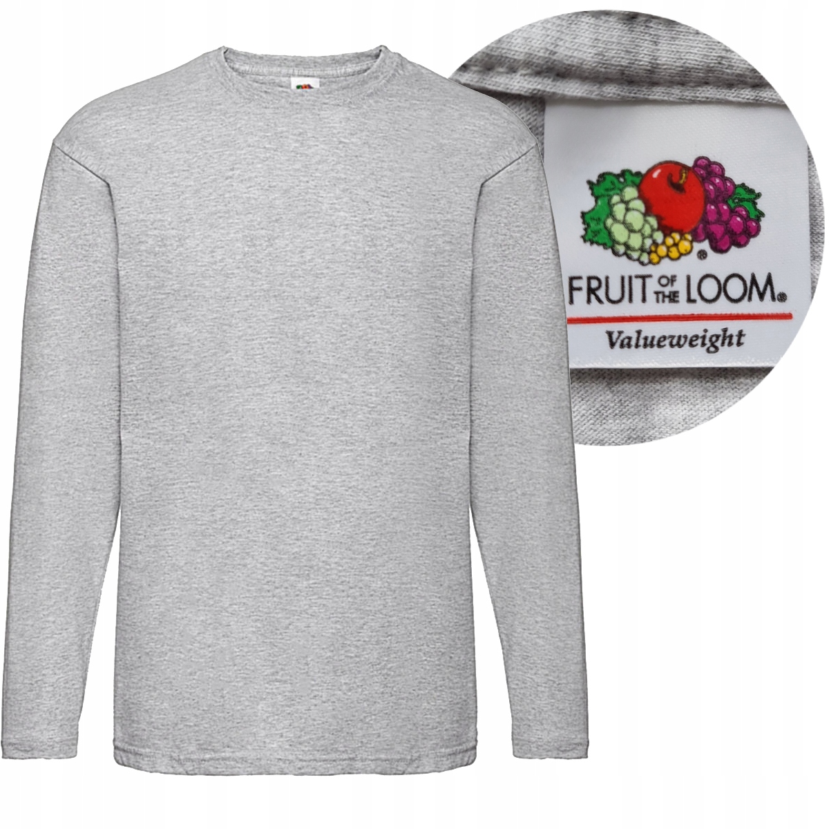 

Fruit Koszulka z długim rękawem Value h.grey 4XL