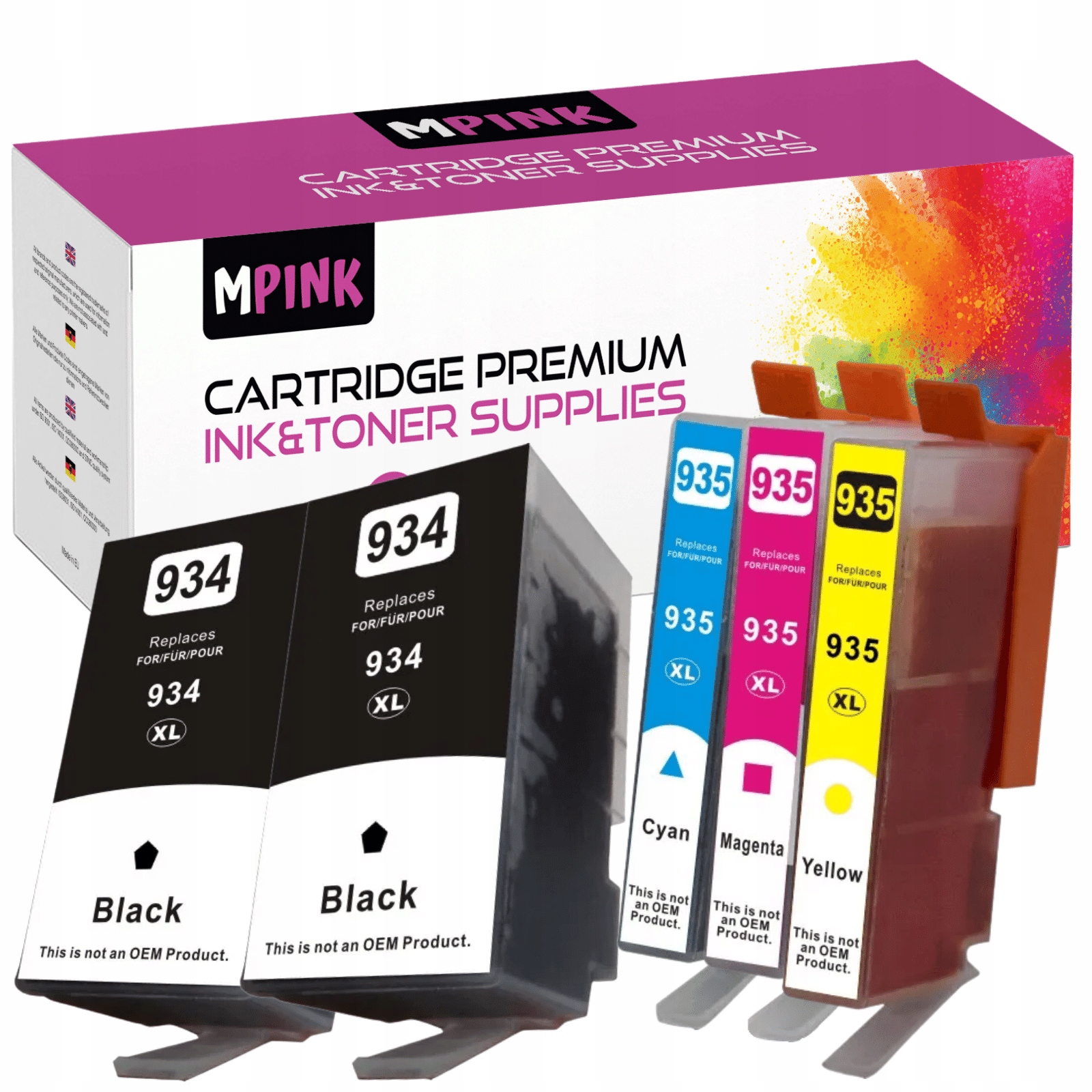

5x Tusze Do Hp 934XL 935 6830 6820 6230 Pro 6830