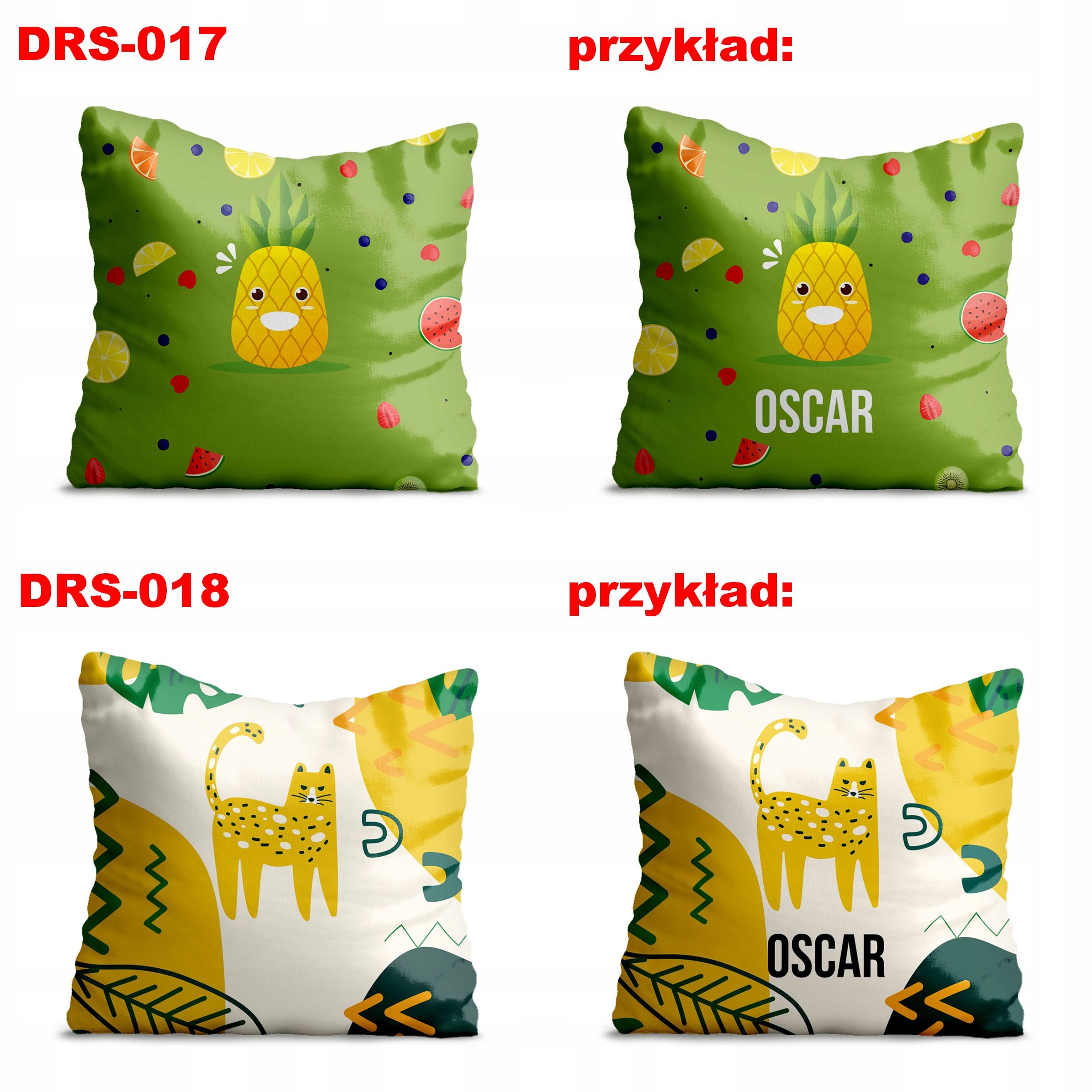 Poszewka Dziecięca na Jaśka Poduszkę Personalizacja Dinosaur Imię Wzory MIX Marka Dreamroots