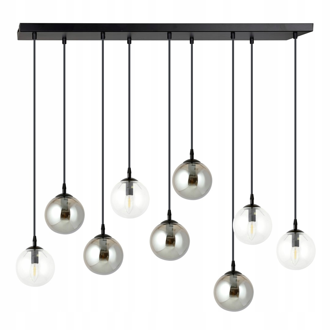 Cosmo 9 Bl MIX2 Závěsné lampy Ocel lakovaná. sklo Černá 10W Max Led