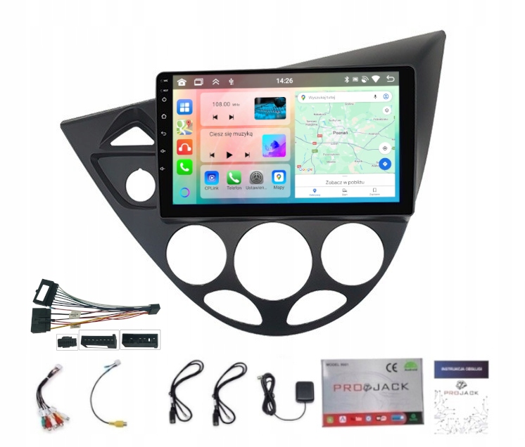 Autorádio Gps Android Ford Focus 1999-2005 Carplay Wifi Usb 6GB 128GB