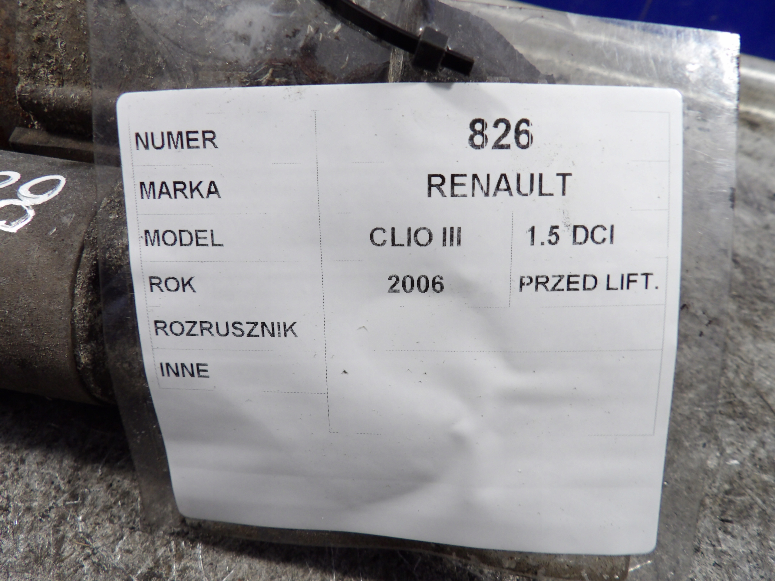 Renault Clio III starter 1,5DCI 8200306595 M000T87881