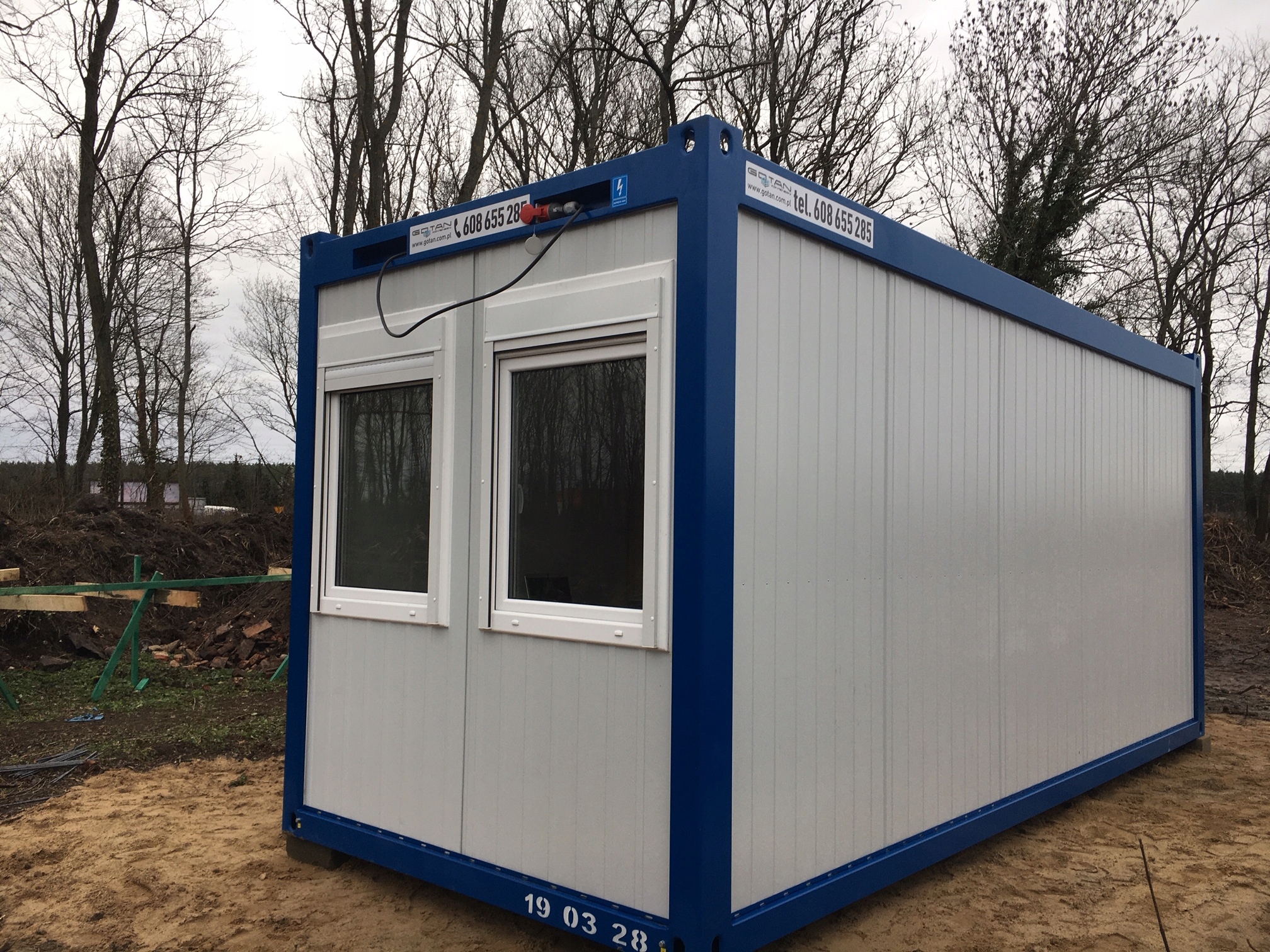 Kontener Socjalny/Biurowy - WYNAJEM ZIELONA GÓRA Wysokość 2.8 m