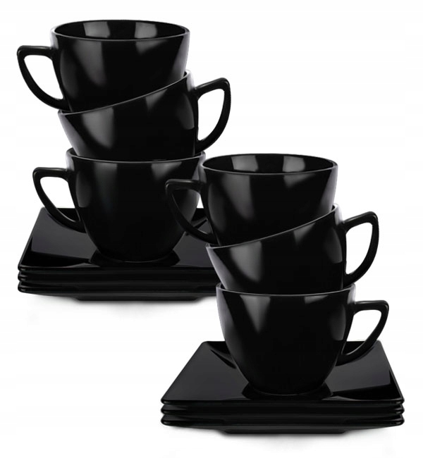 

Lubiana Classic 6x Filiżanka 280 ML +spodek Czarny