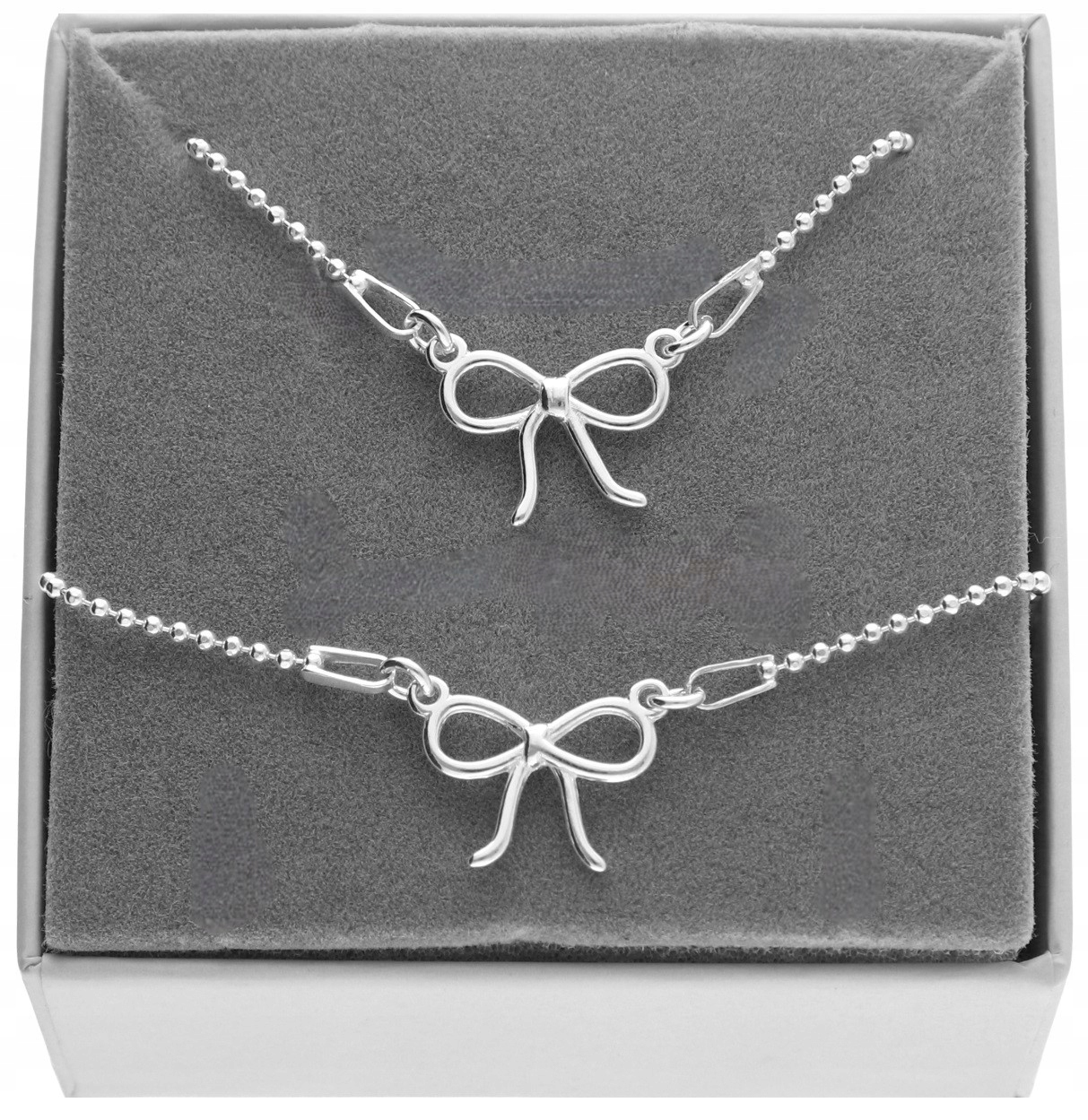 Komplet Mašlička kuličky komplet s mašličkou stříbro 925