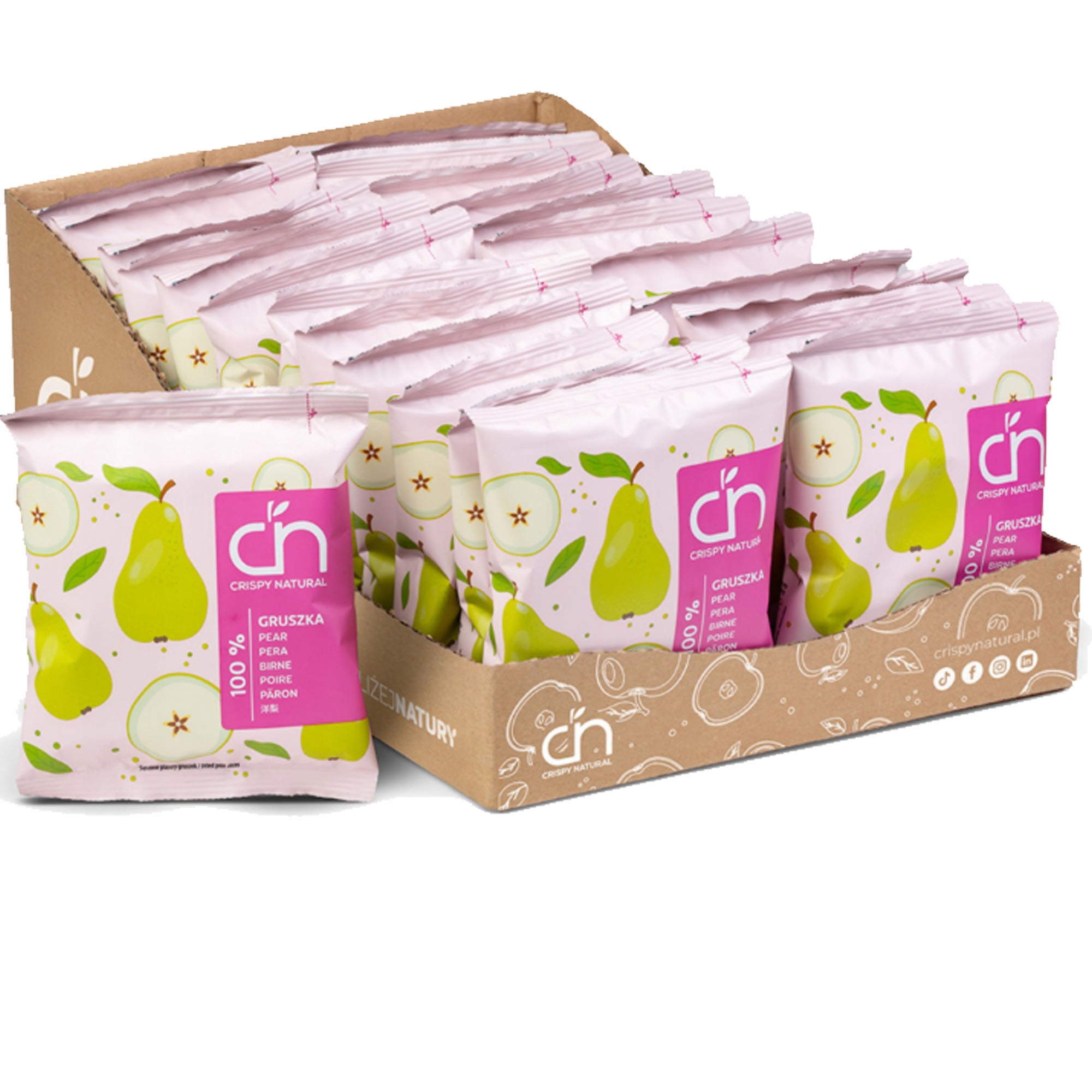 Crispy Natural Gruszka suszona 100% 18g nr06 x24