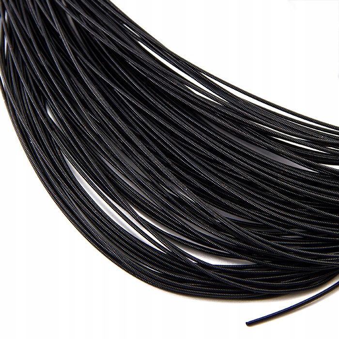 Bajorek na Výšivku Tvrdý, Měď, Barva: Černá, 1mm, 25m/100g
