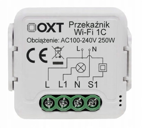 

Mini Sterownik WiFi przekaźnik 1 kanałowy 1CH Tuya