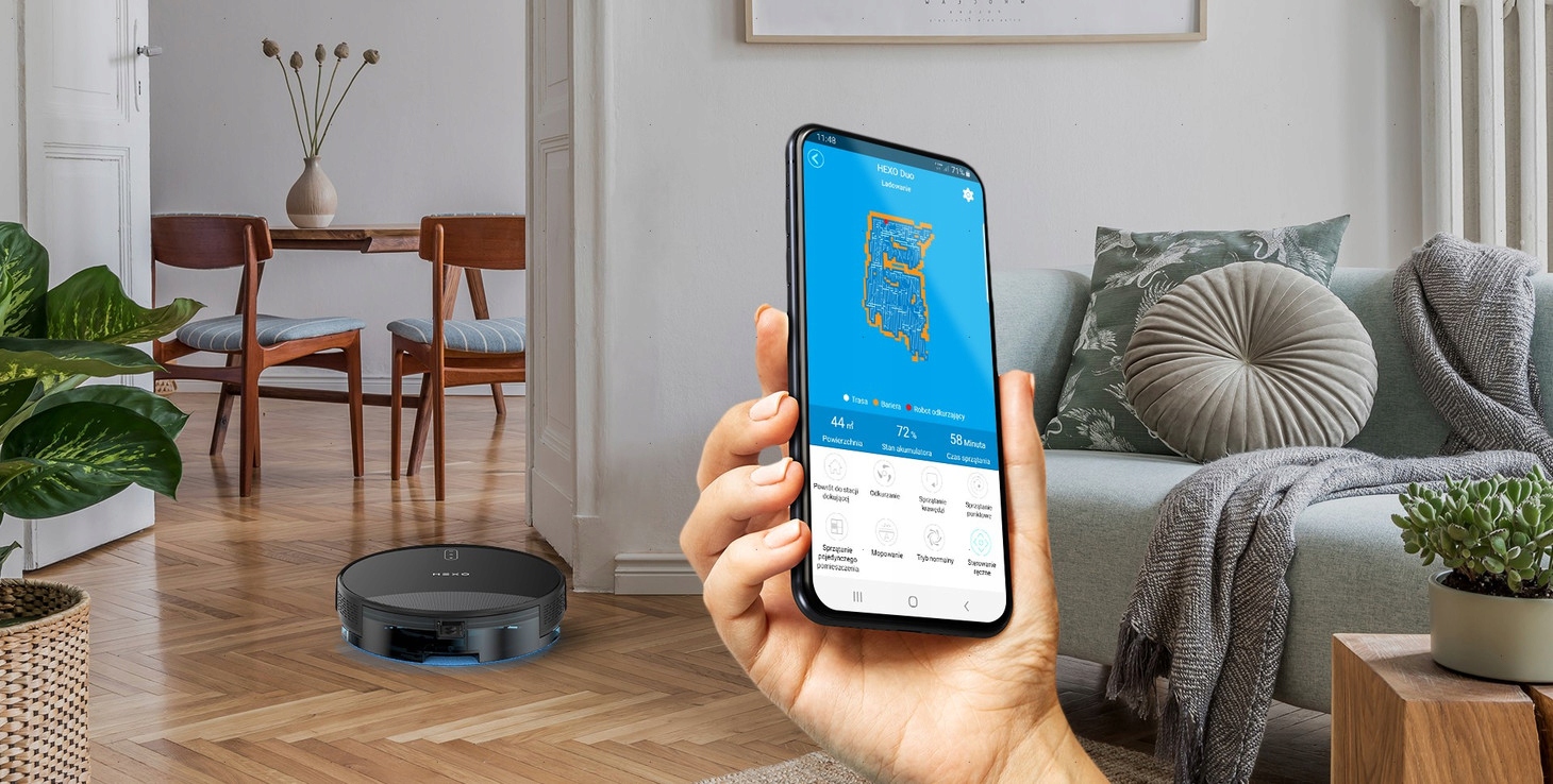 ROBOT SPRZĄTAJĄCY HEXO DUO - CZARNY Model Duo
