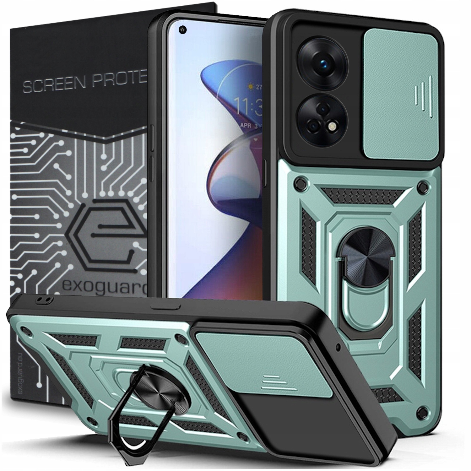 

Etui Pancerne Case Cover+szkło do Oppo Reno 8T 4G