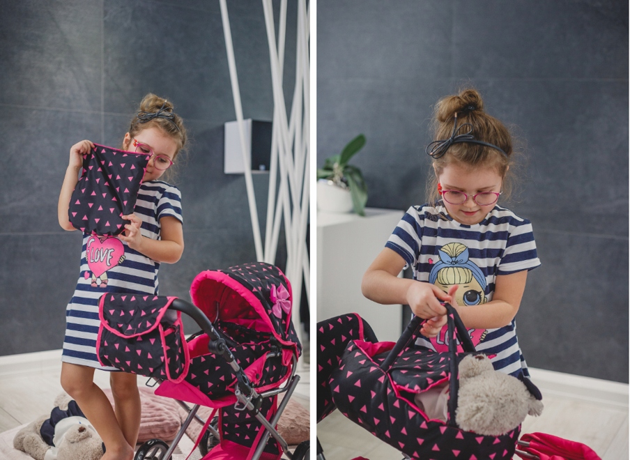 WÓZEK DLA LALEK GŁĘBOKI SPACERÓWKA GONDOLA 3w1 KINDERPLAY TORBA POŚCIEL Wiek dziecka 3 lata +