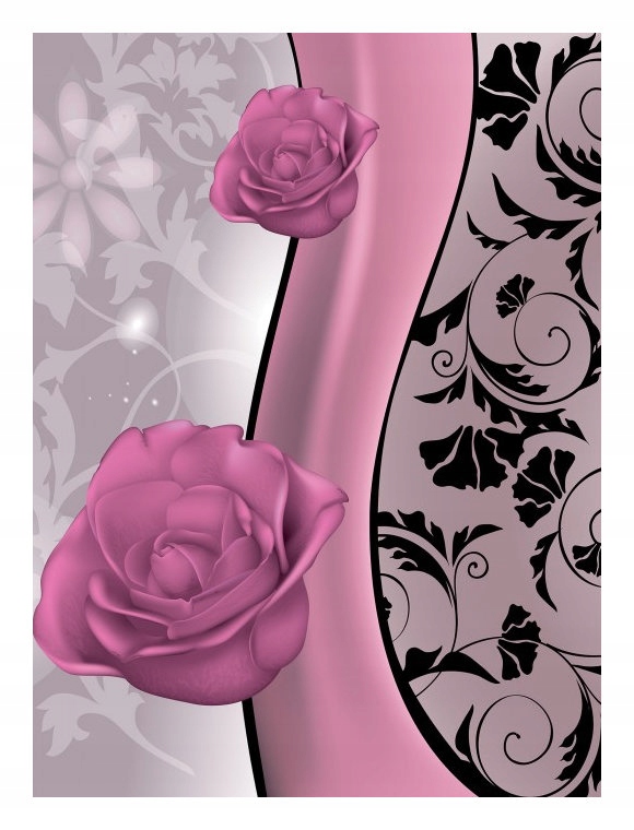 Fototapeta Růžové růže na šedém pozadí, květy, jemnost 206x275 lepidlo